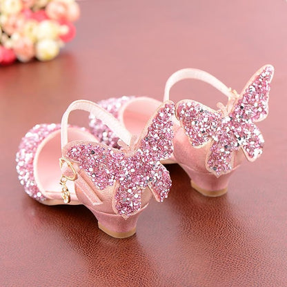 – Sparkling Girls' Flats Butterfly-Embellished Ballet