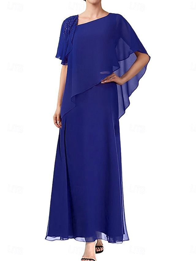 Neck Bride of Square Elegant Dress the Simple A-Line Mother