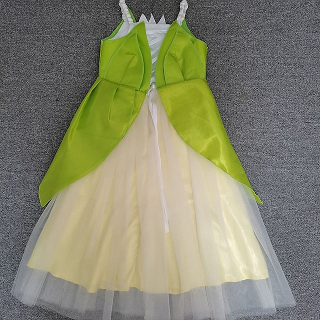 Theme Fairytale Dress Tinker Bell Girl Flower Tiana Princess