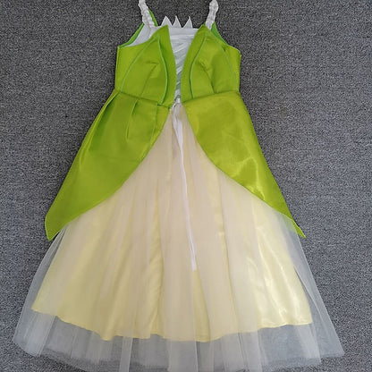 Theme Fairytale Dress Tinker Bell Girl Flower Tiana Princess