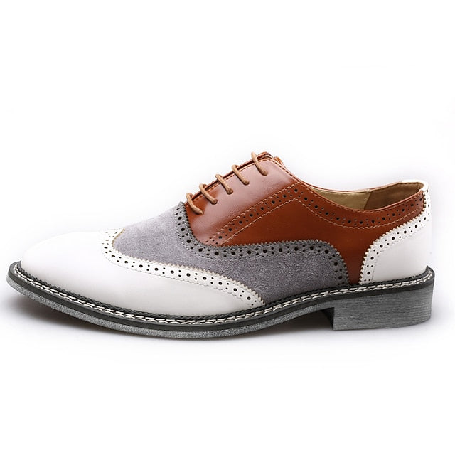 Men's Wingtip Gatsby-Inspired Shoes Spectator in Oxford