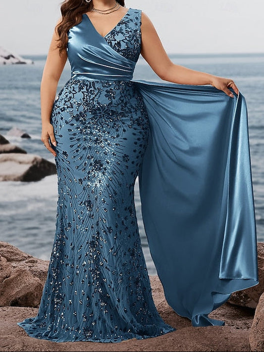 Mermaid Long Trumpet Wear Formal Dress Evening Sparkle Gown /
