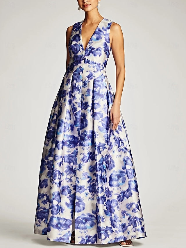 Evening A-Line Dress Split High Beach Gown Wedding Formal
