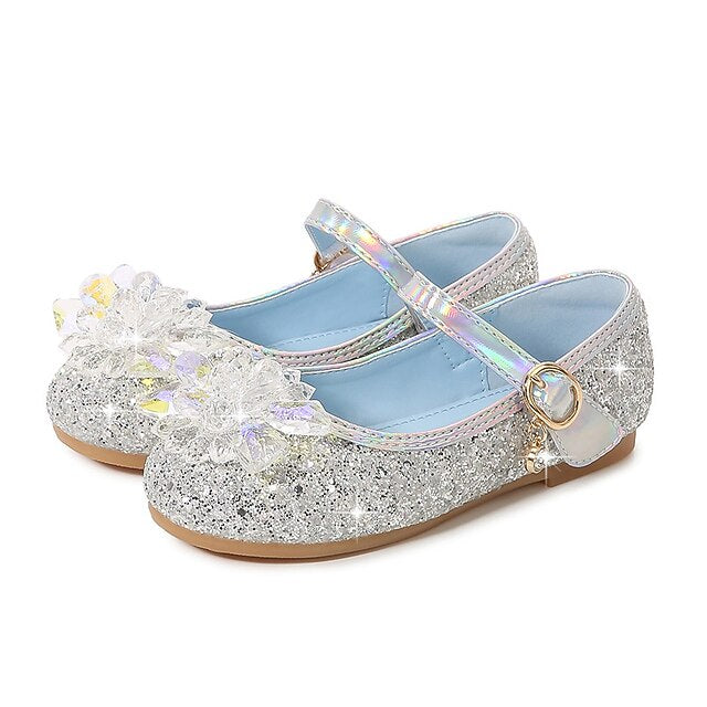 Walking Princess Portable Flats PU Leather Girls' Shoes