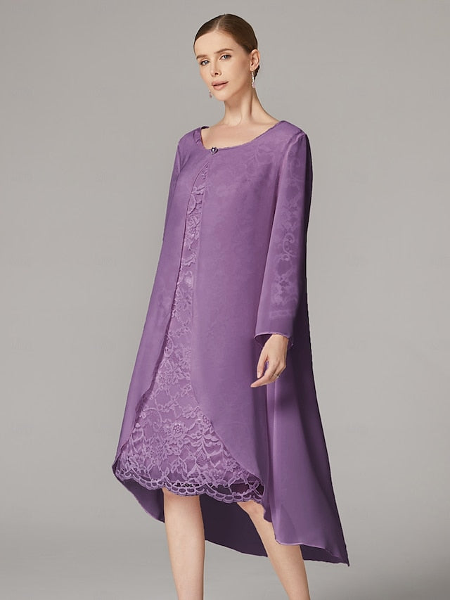 Piece of Beach Mother A-Line the Bride Wedding Suit Two Dress