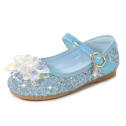 Walking Princess Portable Flats PU Leather Girls' Shoes