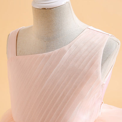 Solid Sleeveless Formal Kids Party Dress Girls' Color