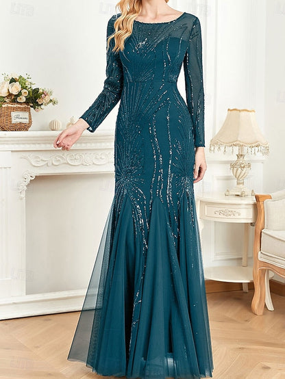 Bride of Elegant the Party Crew Floor Neck Mother Dress