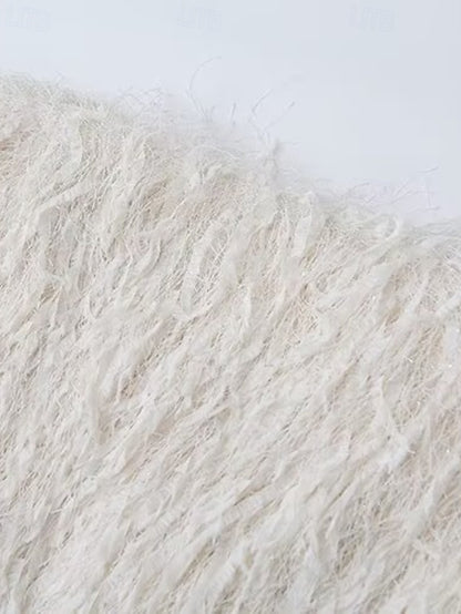 Coat Fur Faux Furs Comfortable Leathers Women's