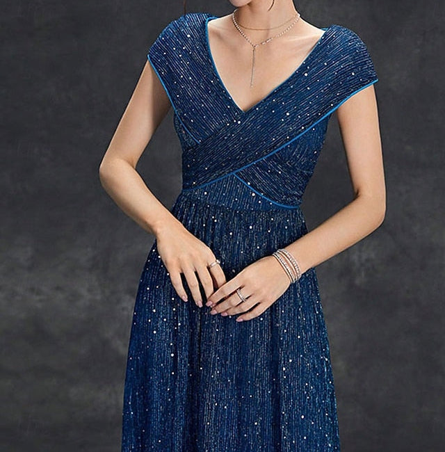 Elegant Neck the Party V Mother of Bride Dress Floor