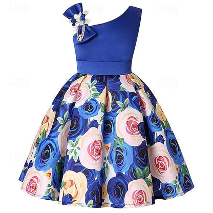 Sleeveless Summer Dress Girls' Easter 3D Party Flower