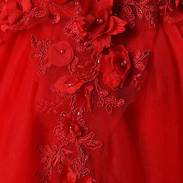 Princess Girl Flower Party Girls' Dress