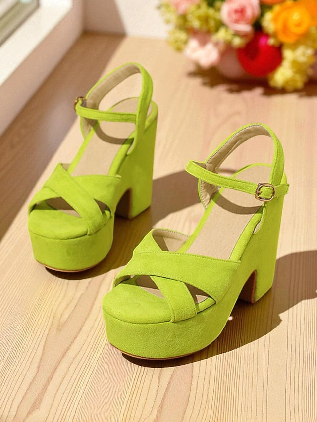 Strap Hot Sandals Platform Suede Women's - Pink Ankle with