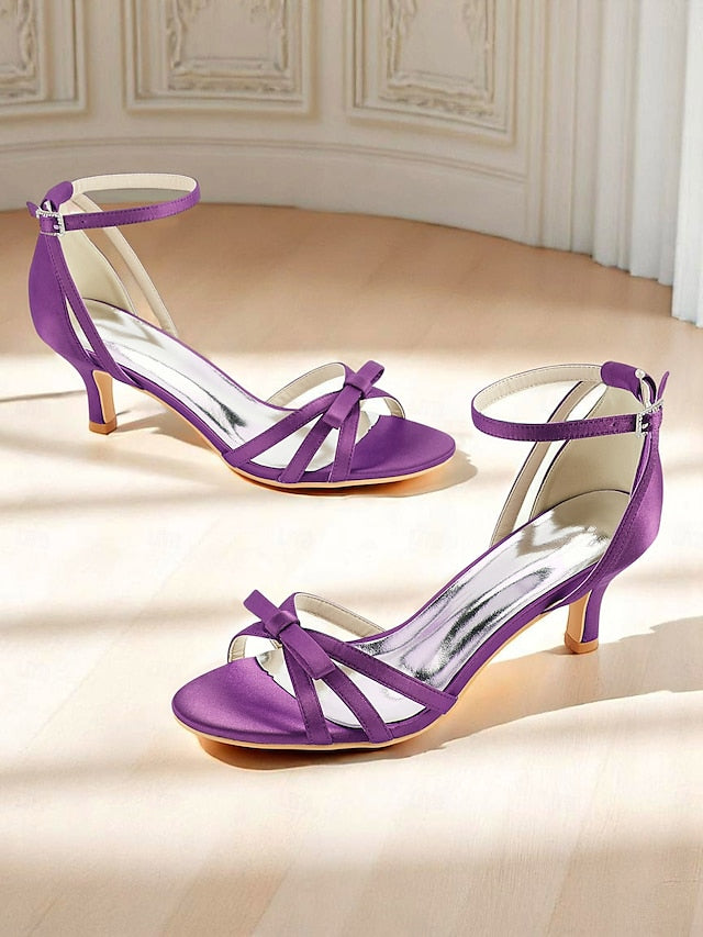 Strappy Green Vintage Women's Heel Kitten Satin 1950s