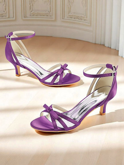 Strappy Green Vintage Women's Heel Kitten Satin 1950s