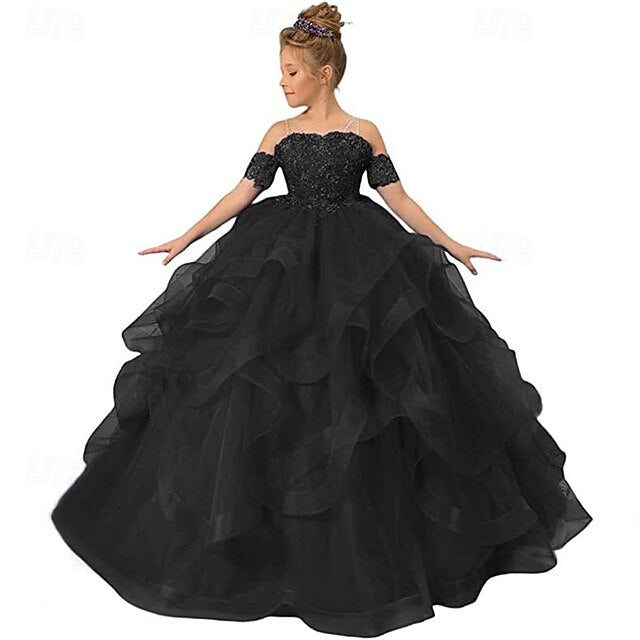 Girls' Flower Princess Dress Kid's Girl