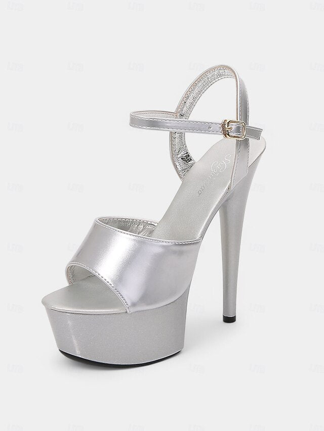 for Patent Leather Peep Red - Toe Platform Sandals Women