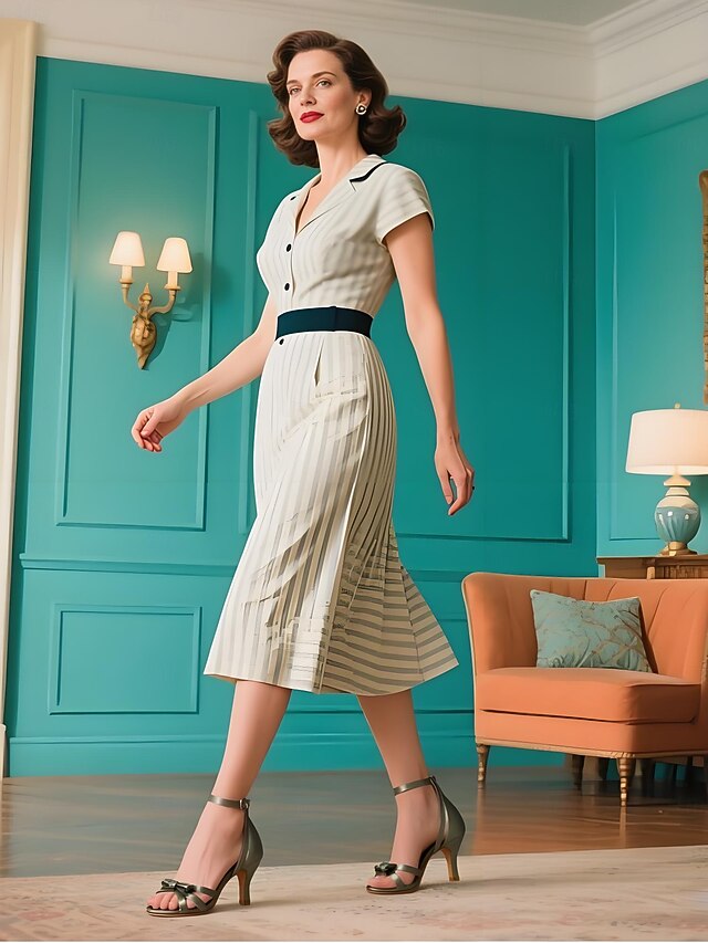 Strappy Green Vintage Women's Heel Kitten Satin 1950s