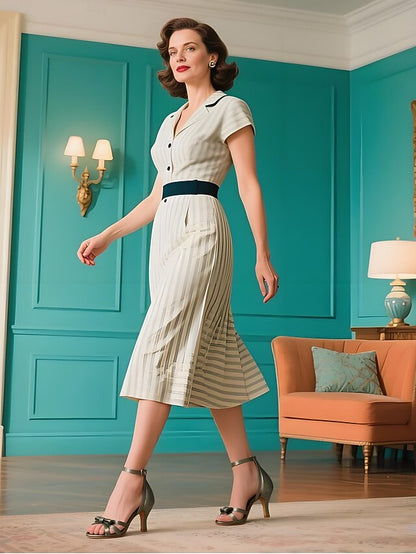 Strappy Green Vintage Women's Heel Kitten Satin 1950s