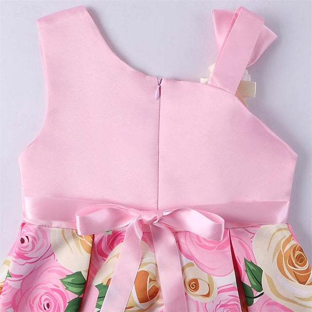 Sleeveless Summer Dress Girls' Easter 3D Party Flower