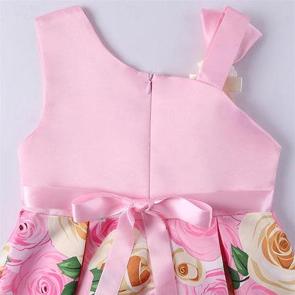 Sleeveless Summer Dress Girls' Easter 3D Party Flower