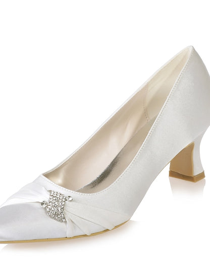 Satin Rhinestone Kitten Blue Women's with Bow Royal Heels