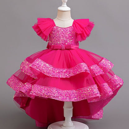 Special Sleeveless Sequin Party Dress Girls' Kids Wedding