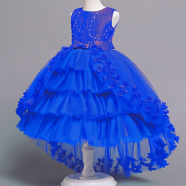 Girls' Kids Flower Solid Girl Colored Dress