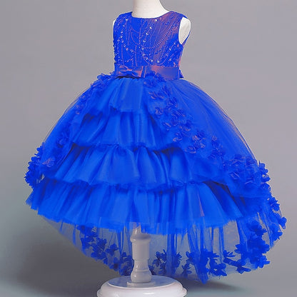 Girls' Kids Flower Solid Girl Colored Dress