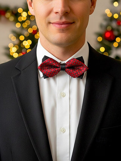 Pattern Geometric Men's Christmas Bow Tie with