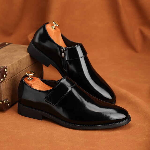 Business Shoes Brown Loafers Slip-On Leather Men's