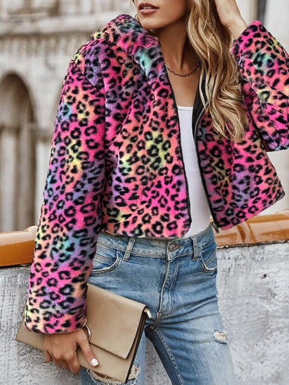 Warm Coat Jacket Women's Comfortable Fur Faux Hoodie