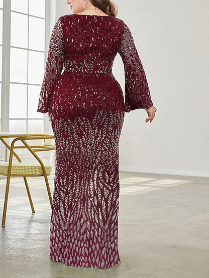 Elegant Plus Bride Size of the Curve Mother Party V Dress