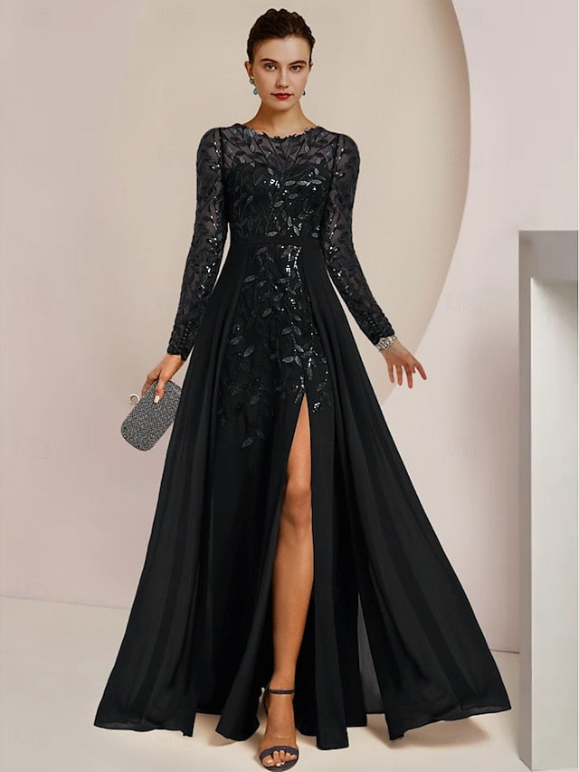 Dress Guest Mother the A-Line Elegant Jewel of Bride Wedding