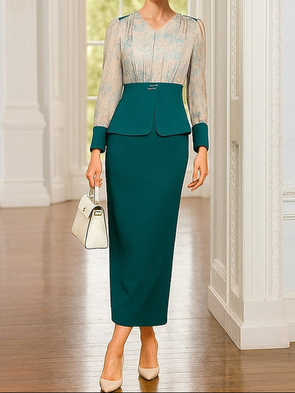 Elegant Bride the Mother Sets Formal Dress Piece of Two