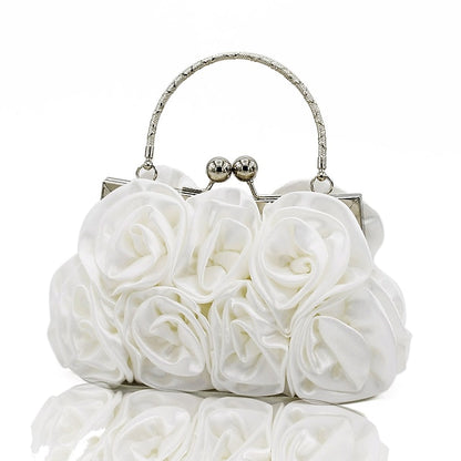 Rose Bag Elegant Vintage Design Evening Red Clutch – Floral