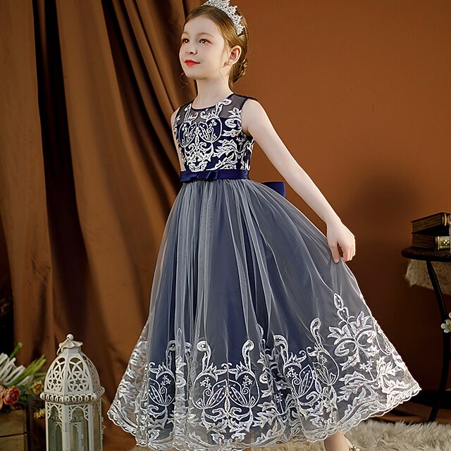 Dress Wedding Flower Sleeveless Christening Girls' Kids