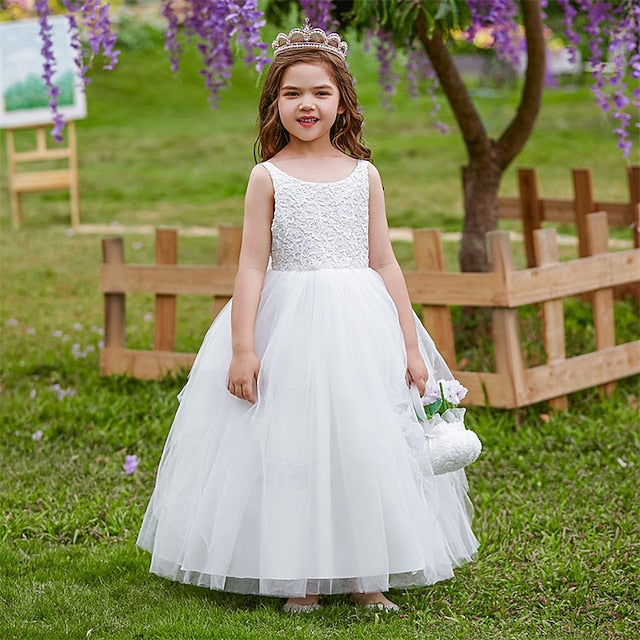 Girl Girls' Kid's Flower Princess Dress