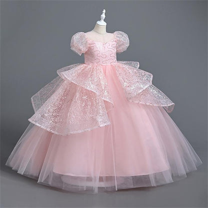 Girls' Performance Wedding Party Dress Flower Girl