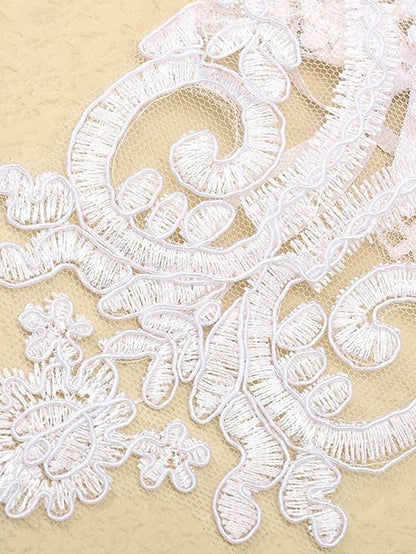 Fingerless White Elegant Bridal Gloves Vintage Lace – Wedding