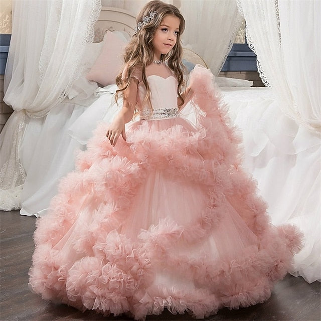 Girls' Girl Flower Kid's Princess Dress