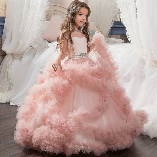 Girls' Girl Flower Kid's Princess Dress
