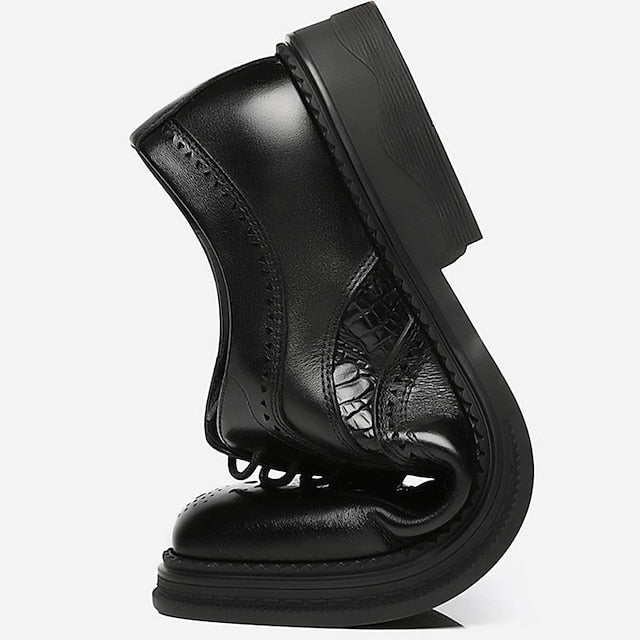 Crocodile Shoes - Brogue Men's Oxford Leather Brown