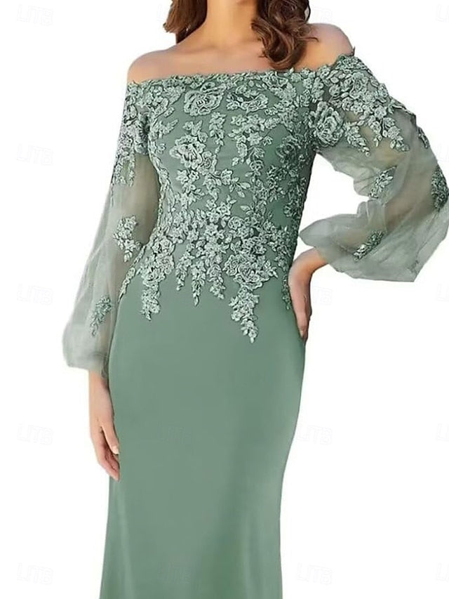 Dress Bride Mother Elegant Trumpet Off Mermaid / of Shoulder the