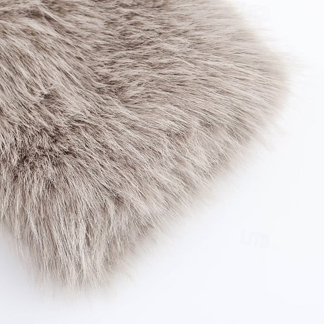 Pocket Warm Coat Comfortable Fur Faux Women's Buttons