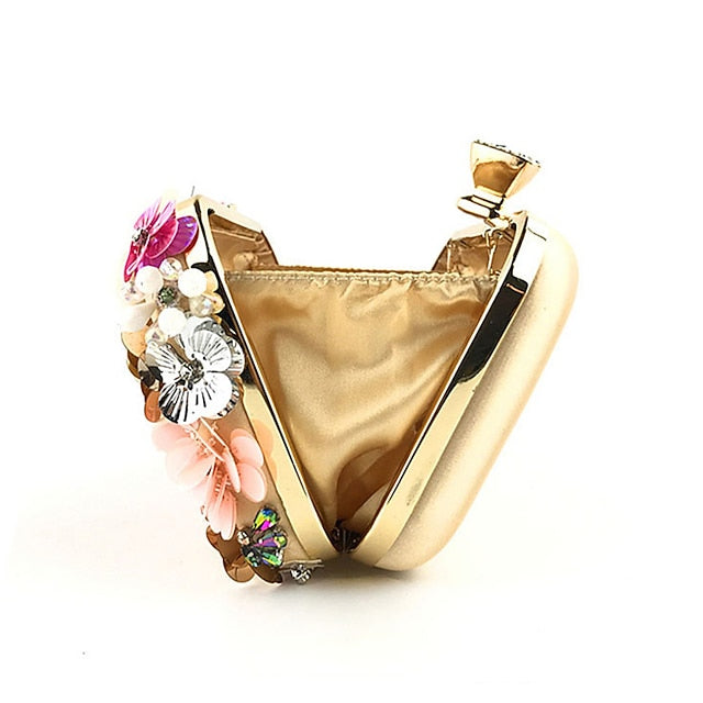Embellished Floral – 3D Women's Clutch Evening Flower