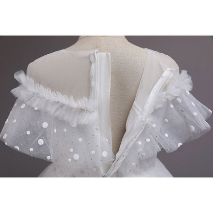 Kids Girls' Flower Dress Party Solid Color Girl