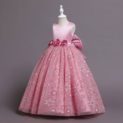 A Flower Kids Wedding Girls' Dress Little Party Line
