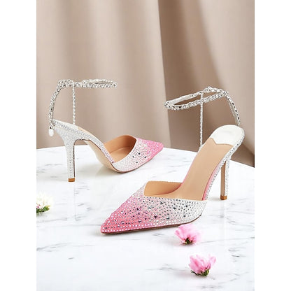 Gradient with Slingback Women's Crystal - Heels Stiletto