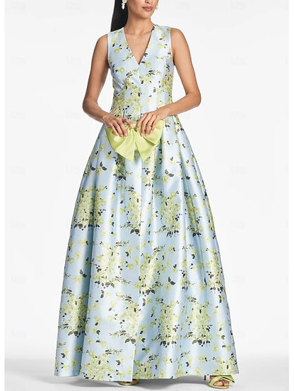 Evening A-Line Dress Split High Beach Gown Wedding Formal
